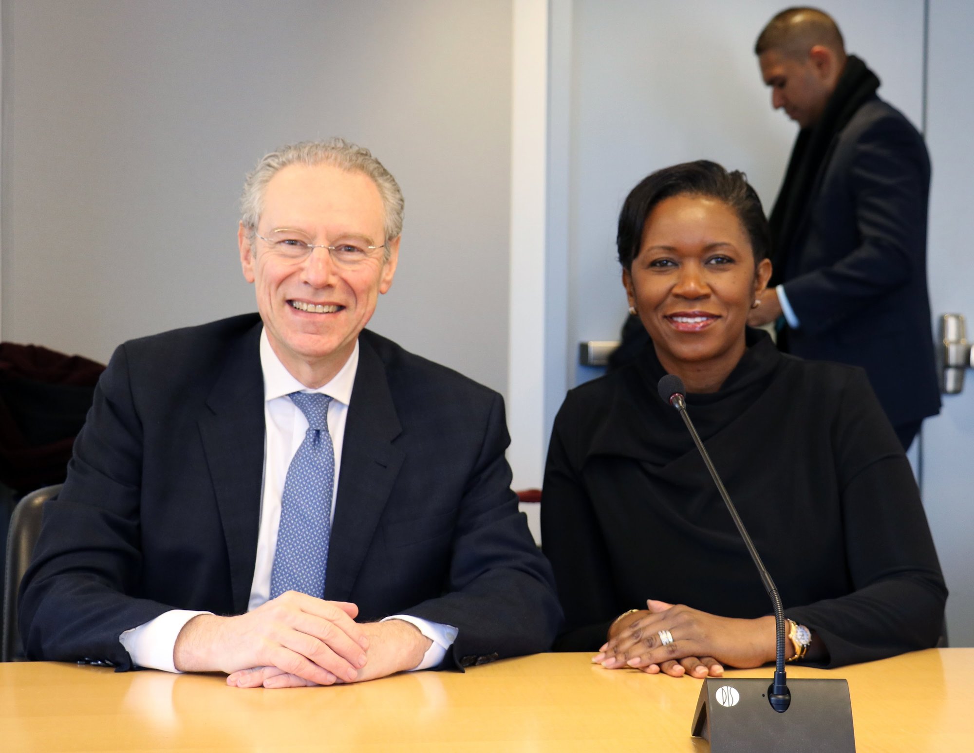 Mr. Stéphane Fischler, president WDC and Mrs. Marie-Chantal  Kaninda, Executive Director WDC